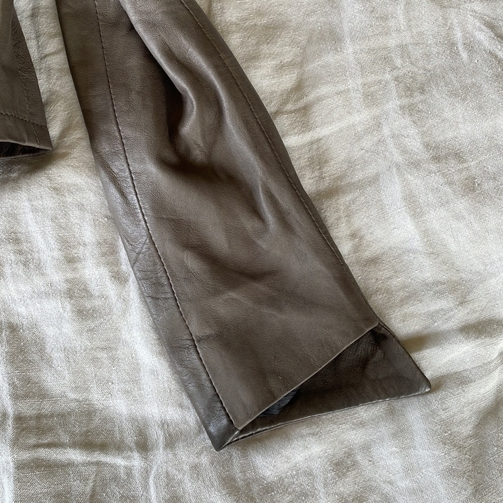 Gray Leather Jacket - image 2